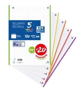 Oxford 400148310 ricambi per quaderni 210 x 297 mm (A4) 120 fogli - immagine 1