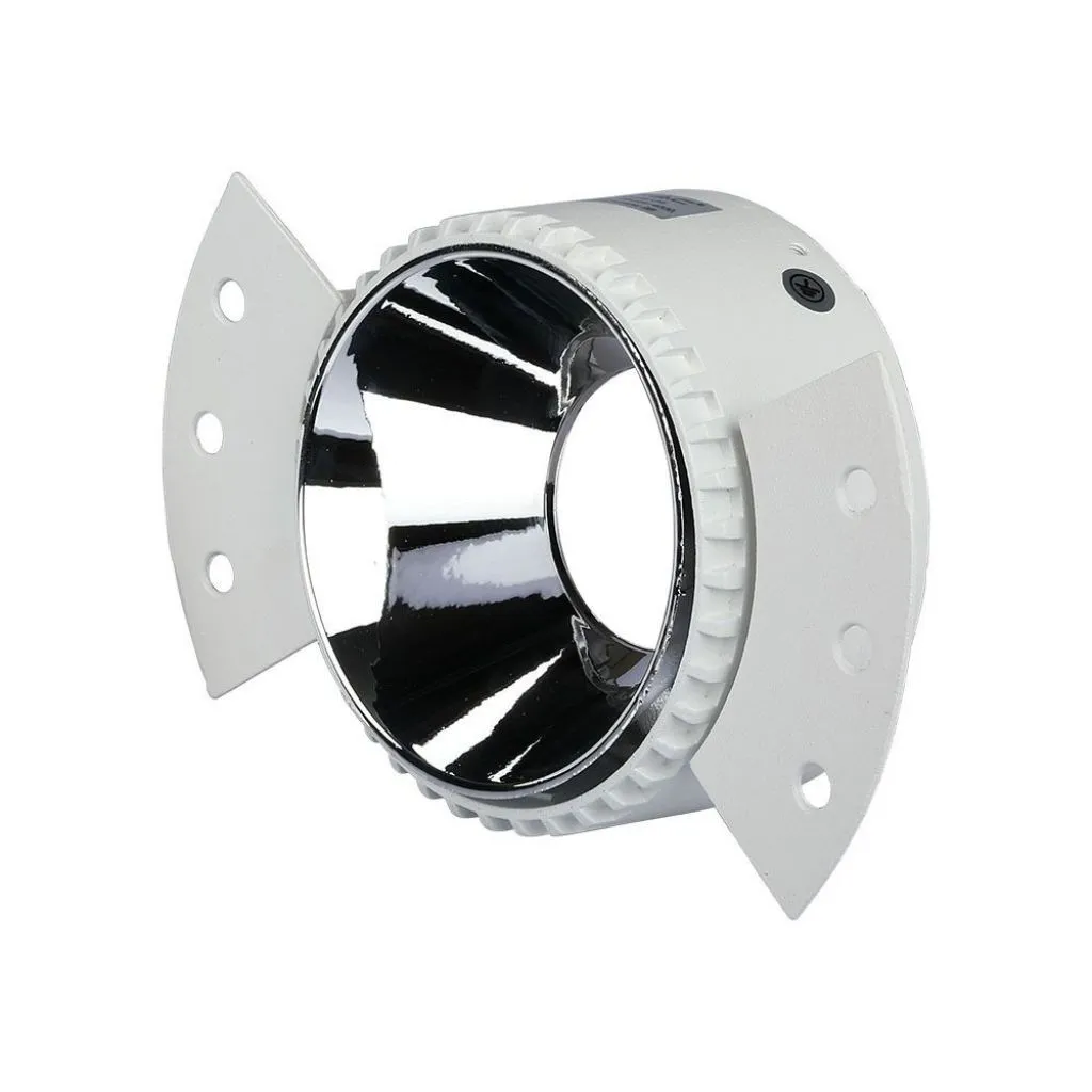 V-TAC Portafaretto LED da Incasso Rotondo GU10 Colore Bianco e Cromato - immagine 1