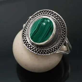 Malachite Anello placcato argento donna Idea gioiello T1085CB11_57 (18.1) - immagine 2