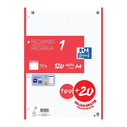 Oxford 400158162 ricambi per quaderni 210 x 297 mm (A4) 120 fogli - immagine 1