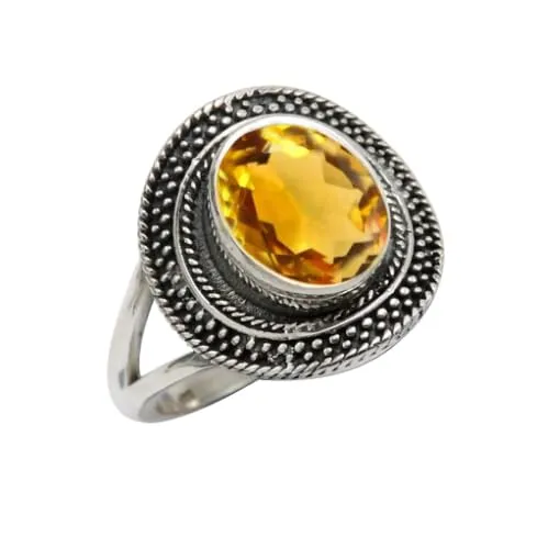Anello placcato argento Citro donna gioiello fatto mano T1085AI12_58 (18.5) - immagine 1