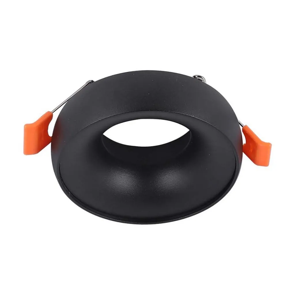V-TAC Portafaretto LED da Incasso GU10 Rotondo Colore Nero Riflettore Nero con Supporto Inclinato - immagine 1