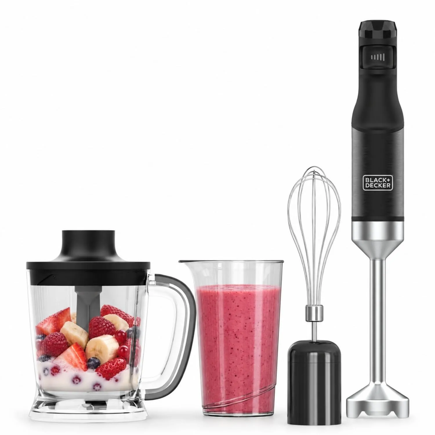 Black+Decker - Frullatore a immersione da 1500 W, acciaio inox, velocità variabile - immagine 1