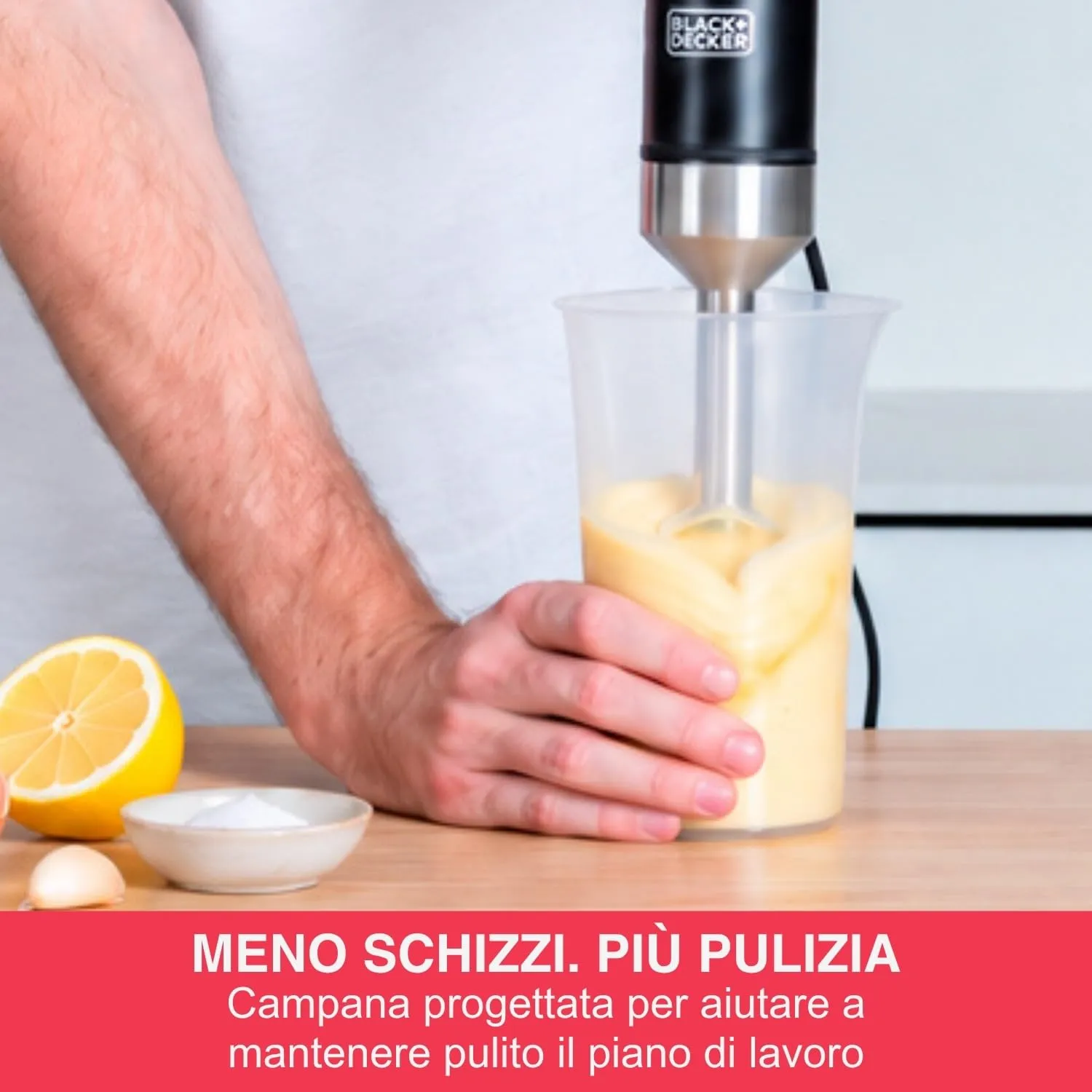 Black+Decker - Frullatore a immersione da 1500 W, acciaio inox, velocità variabile - immagine 6