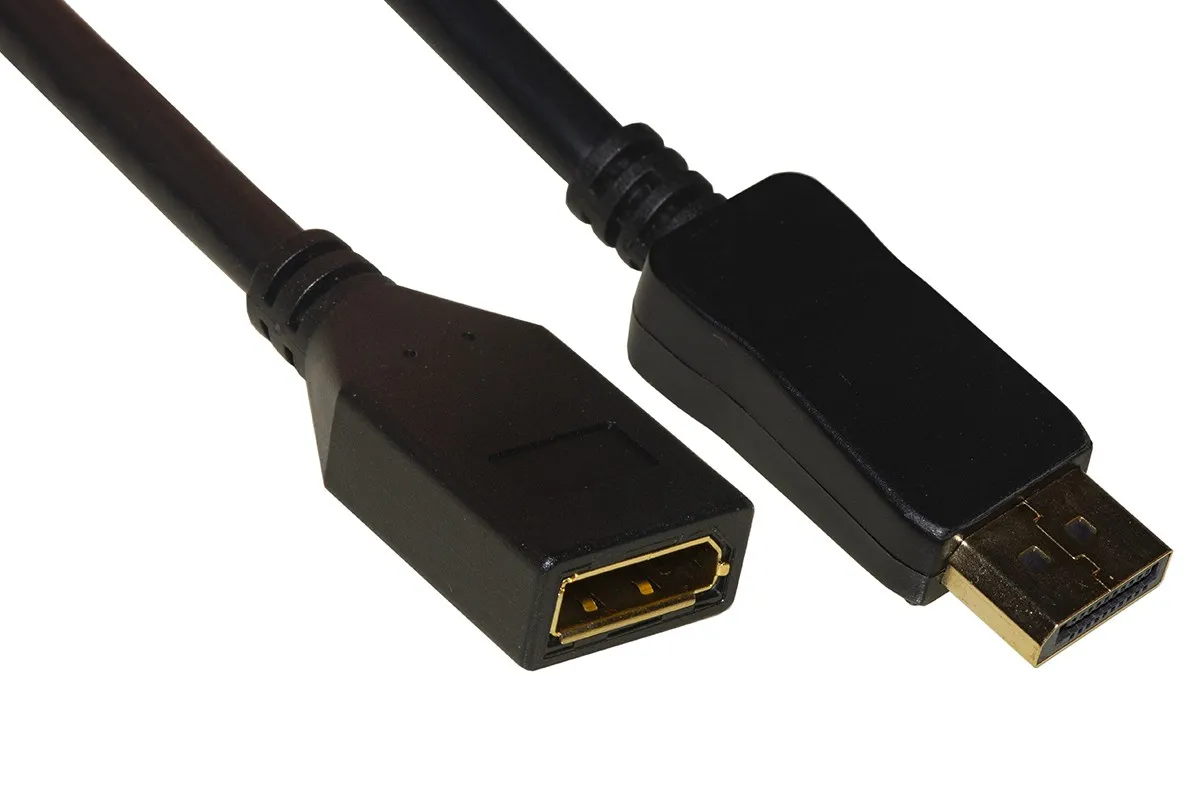 Cavo Prolunga Displayport Maschio/Femmina Contatti Dorati 4K60Hz 216Gbs Mt 180 - immagine 1