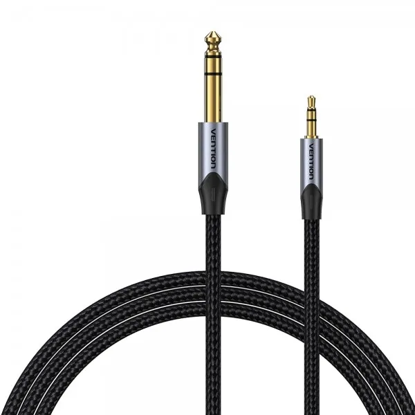 Cavo stereo Vention Jack 3.5 maschio a Jack 6.3 maschio - 3m - Grigio - immagine 1