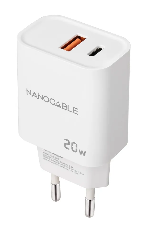 Nanocable 10.10.2007 Caricabatterie per dispositivi mobili Universale Bianco AC Ricarica rapida Interno - immagine 1