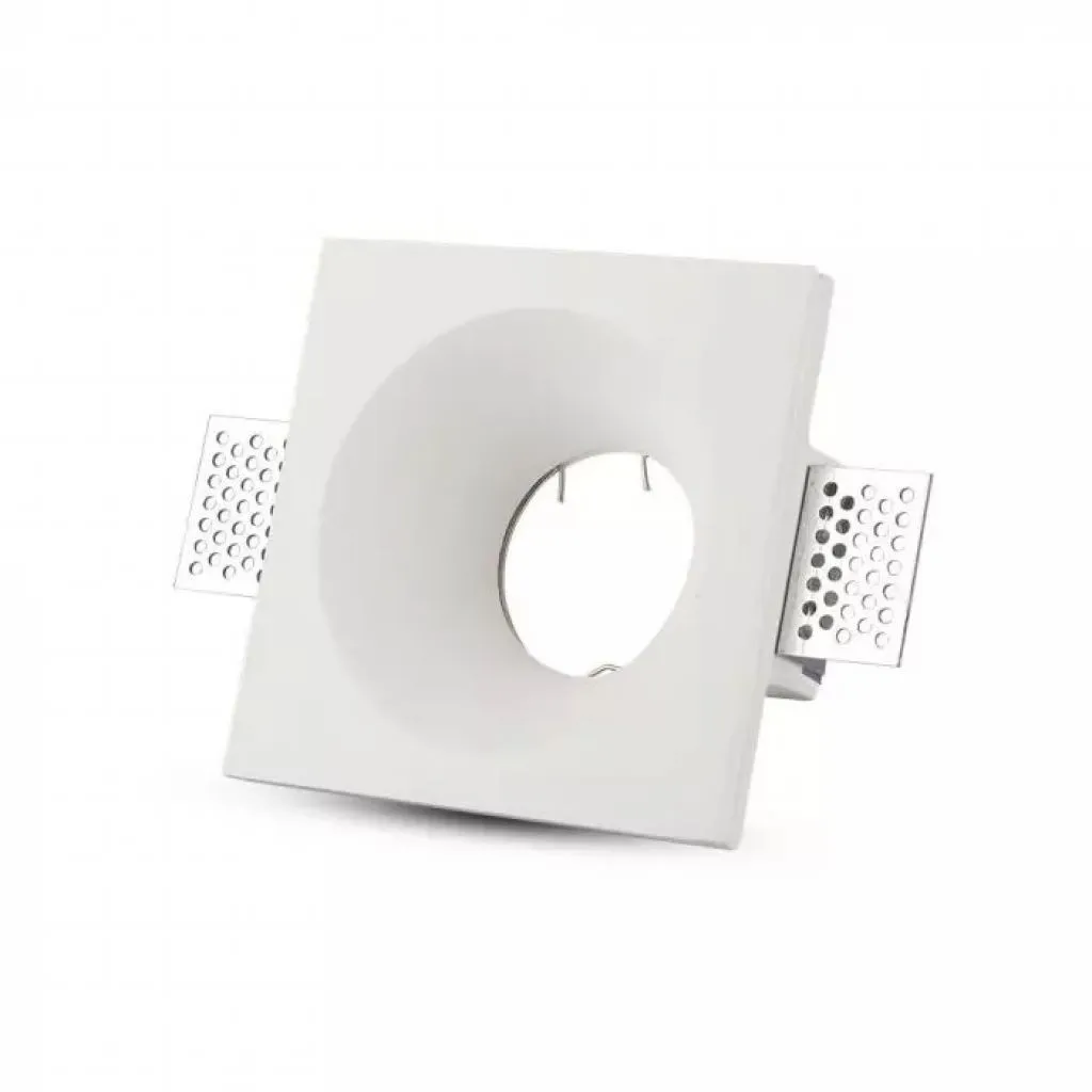 V-TAC Portafaretto LED da Incasso Quadrato GU10 e GU5.3 (MR16) Corpo in Gesso Bianco - immagine 1