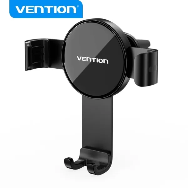 Supporto per telefono Vention con bloccaggio automatico per auto - Clip di ventilazione - Stabilità triangolare - Rotazione libera - Colore nero - immagine 1