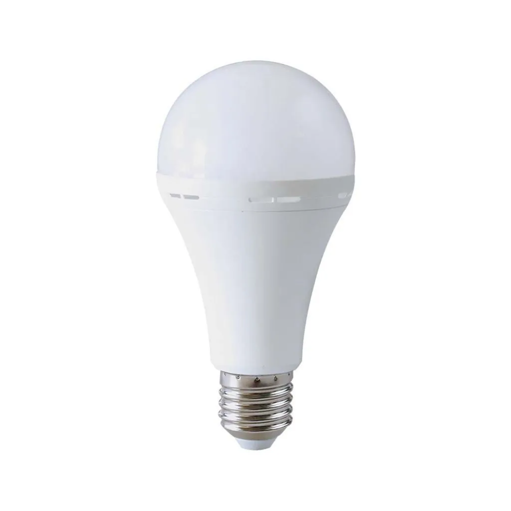V-TAC Lampadina LED Utilizzabile Come Torcia E27 12W A80 con Batteria da 4.5h 4000K - immagine 1