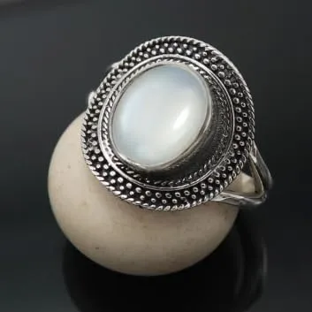 Anello placcato argento luna bianca gioiello T1085BP13_59 (18.8) - immagine 2
