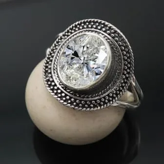 Moissanite Anello placcato argento donna Idea gioiello T1085BD26_72 (22.9) - immagine 2