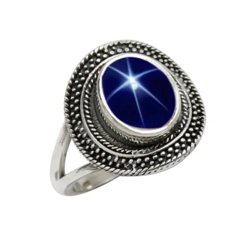 Anello placcato argento Zaffiro blu Linde Star gioiello T1085BG6_52 (16.6) - immagine 1