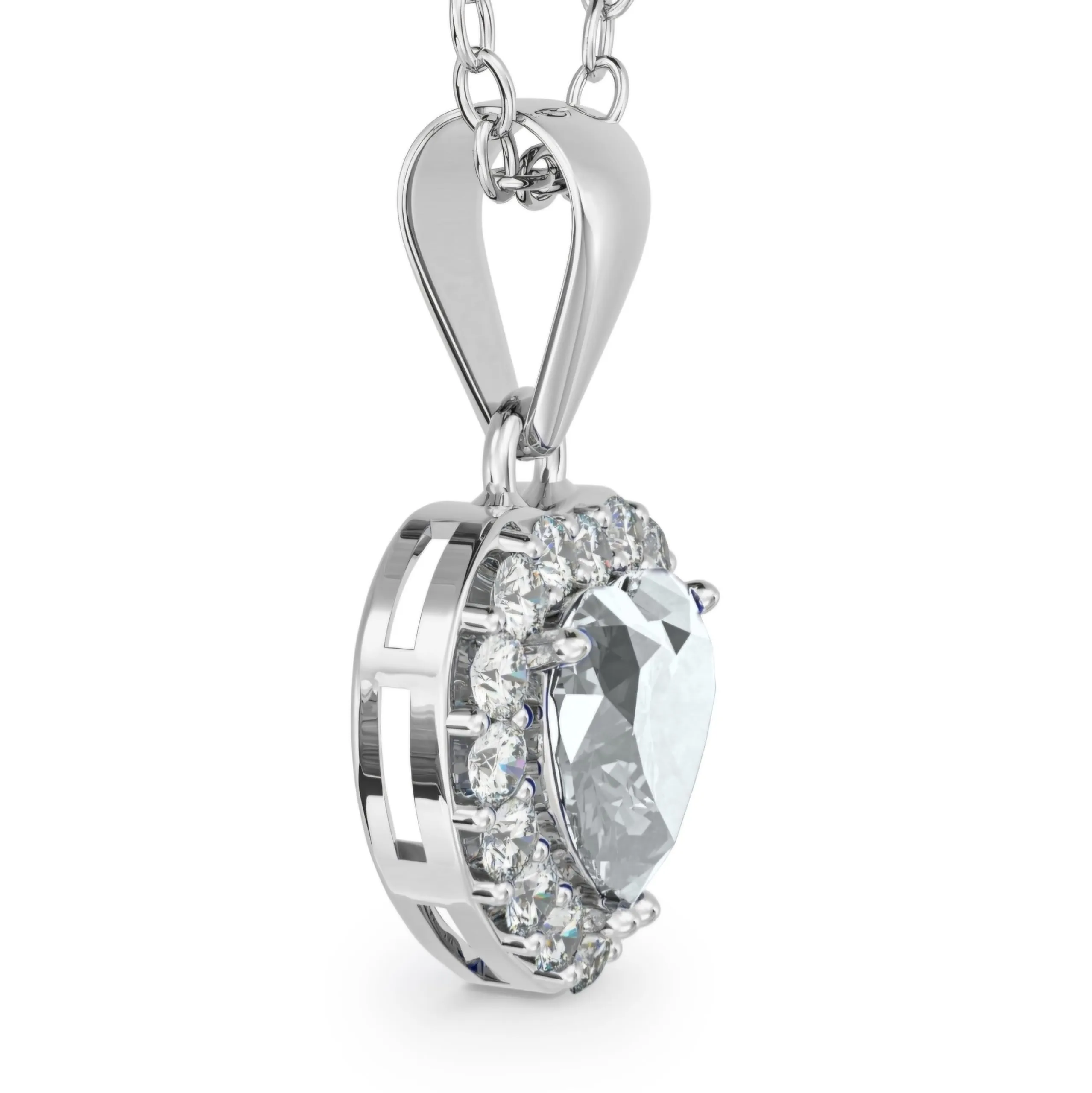 Dada Gioielli - Collana Cuore 9mm Punto Luce Argento 925 Con Zirconi Brillanti Catenina 45+5cm (Zircone Bianco) - immagine 8
