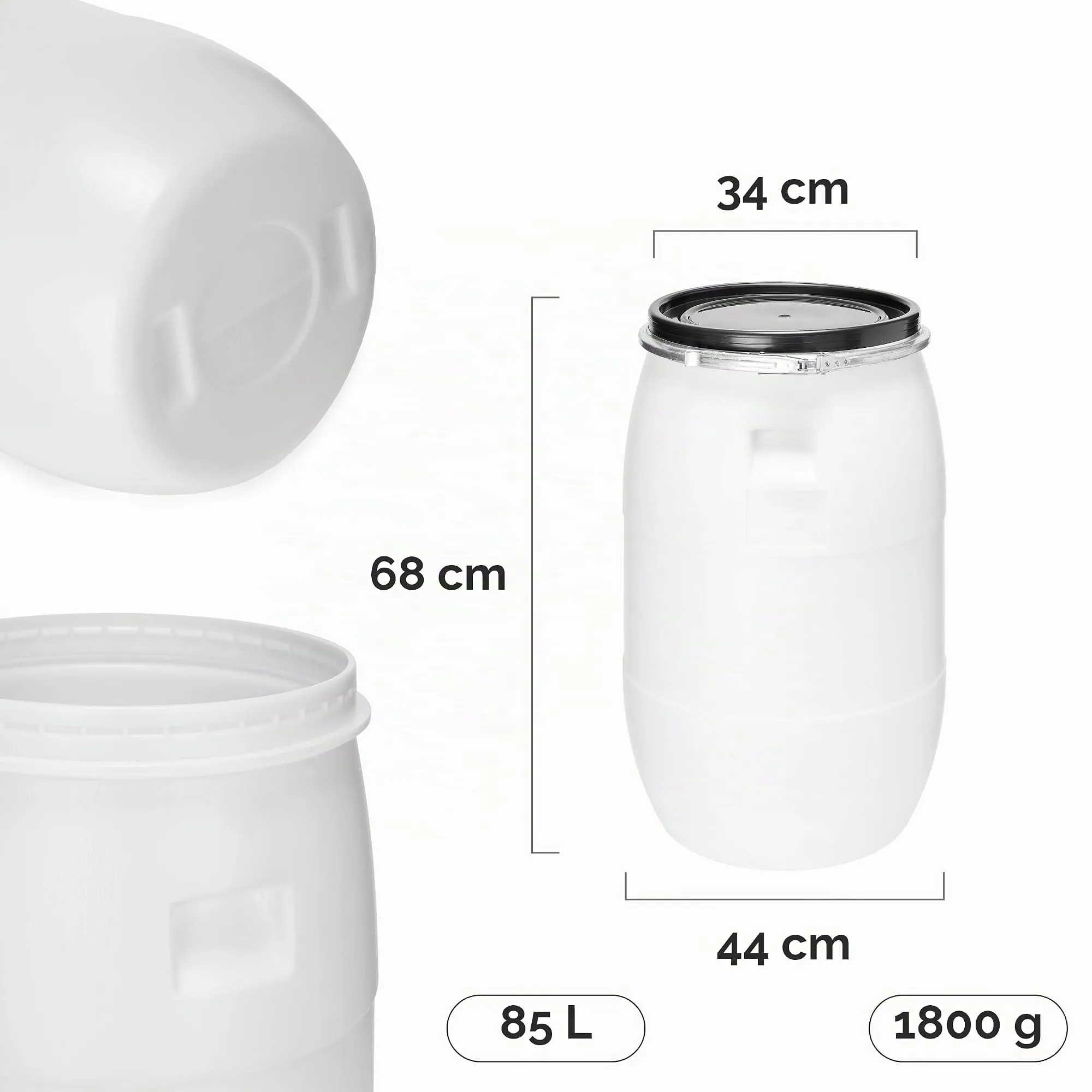 Garronda Serbatoio Acqua HDPE per Alimenti 85L Bianco GD-0078 - immagine 2