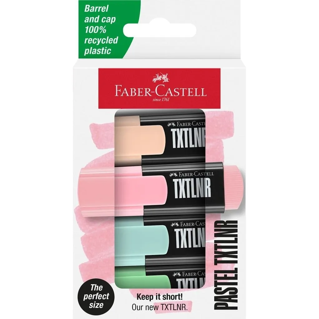 Faber-Castell 154214 evidenziatore 4 pz Corallo Verde Verde chiaro Rosa - immagine 1