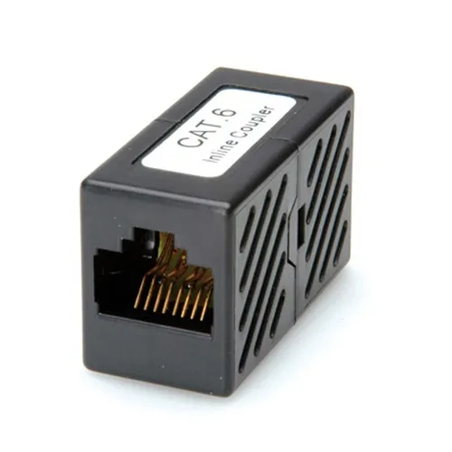 Accoppiatore di rete Cat6 Rj45 Utp F/F Nero - immagine 1