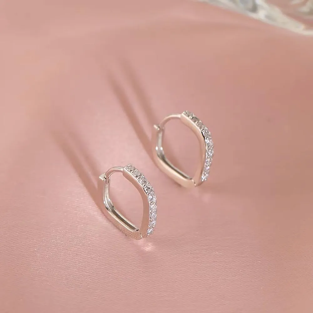 Orecchini Donna in Argento 925 a Cerchio Piccoli - Zircone Cubico Ipoallergenici per Ragazze 15mm - immagine 4