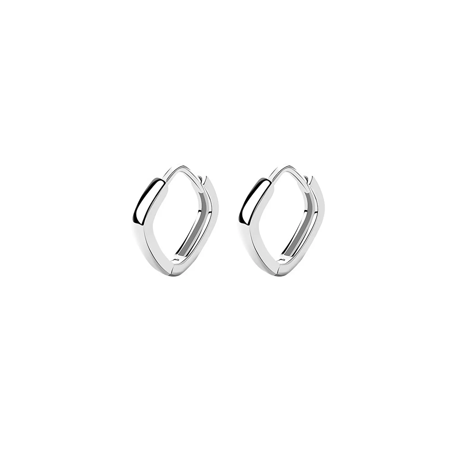 Argento 925 Orecchini Donna a Cerchio Piccoli - Zircone Cubico Ipoallergenici per Ragazze 15mm - immagine 1