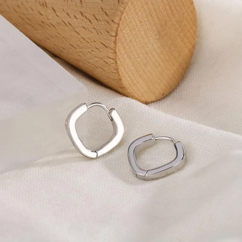 Argento 925 Orecchini Donna a Cerchio Piccoli - Zircone Cubico Ipoallergenici per Ragazze 15mm - immagine 4