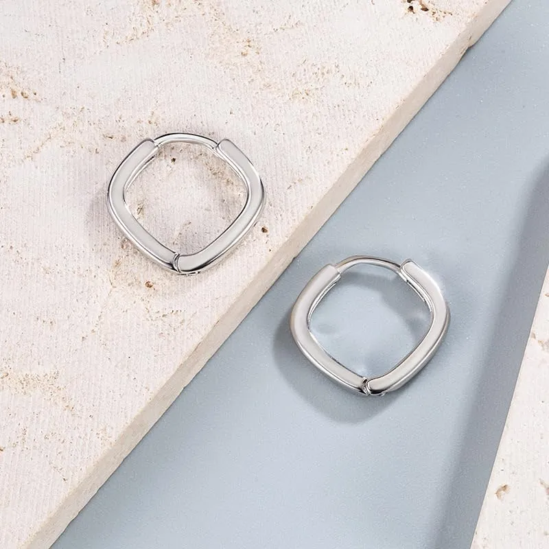 Argento 925 Orecchini Donna a Cerchio Piccoli - Zircone Cubico Ipoallergenici per Ragazze 15mm - immagine 5