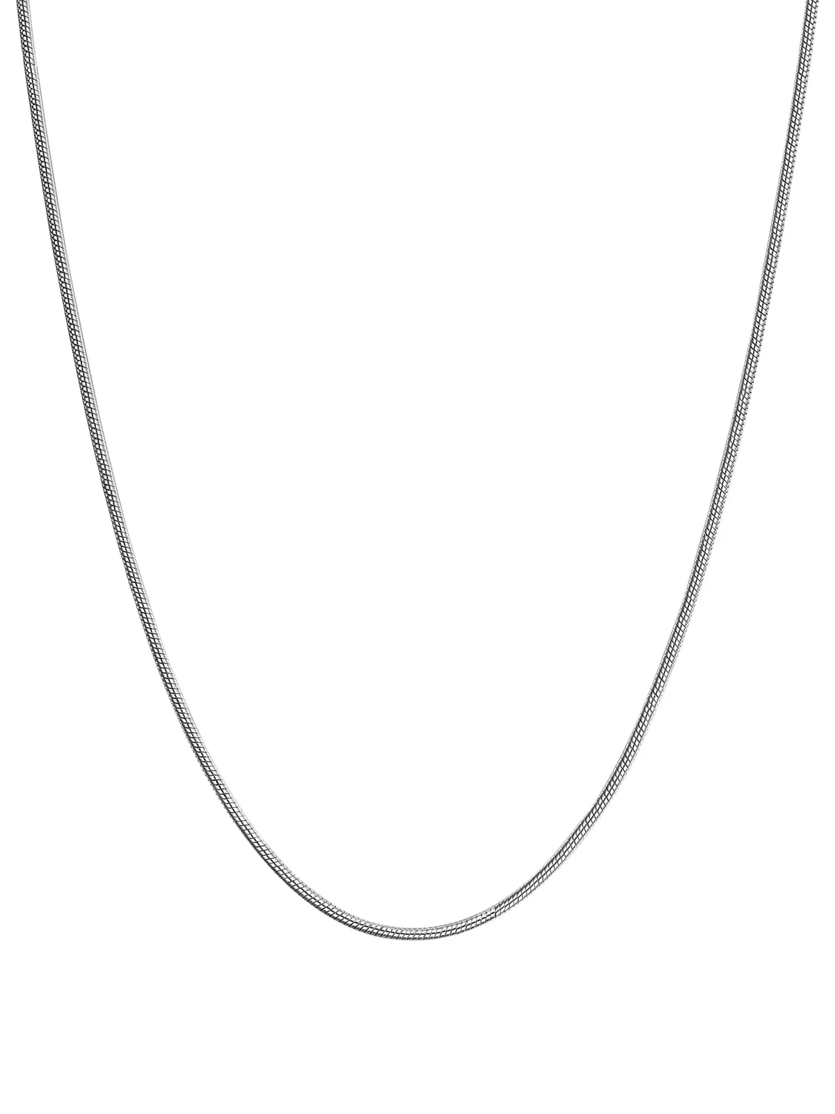 FOCALOOK Argento 50cm Collana Donna Uomo Acciaio Inossidabile - immagine 1