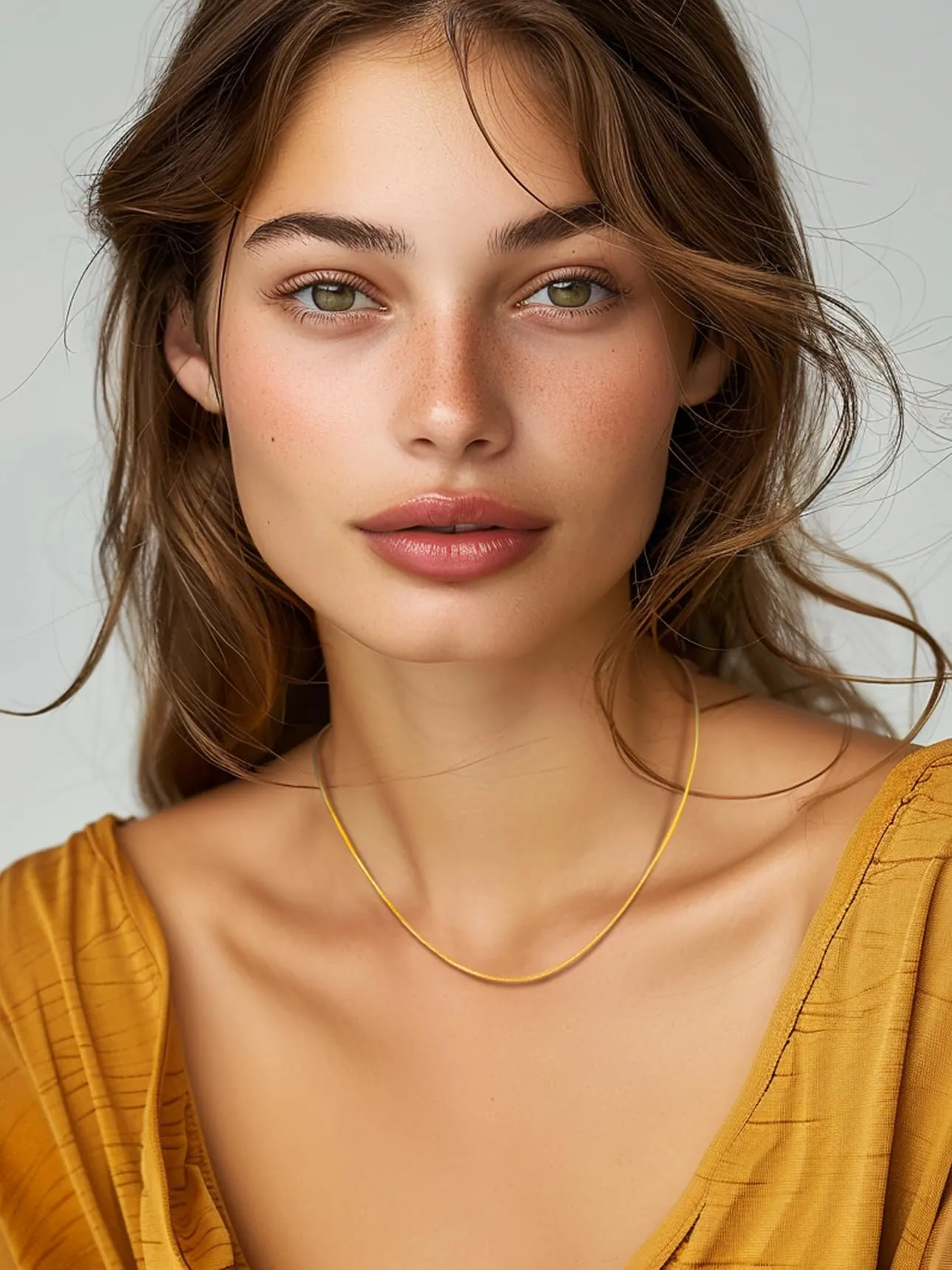 FOCALOOK Oro 45cm Collana Donna Uomo Acciaio Inossidabile - immagine 2