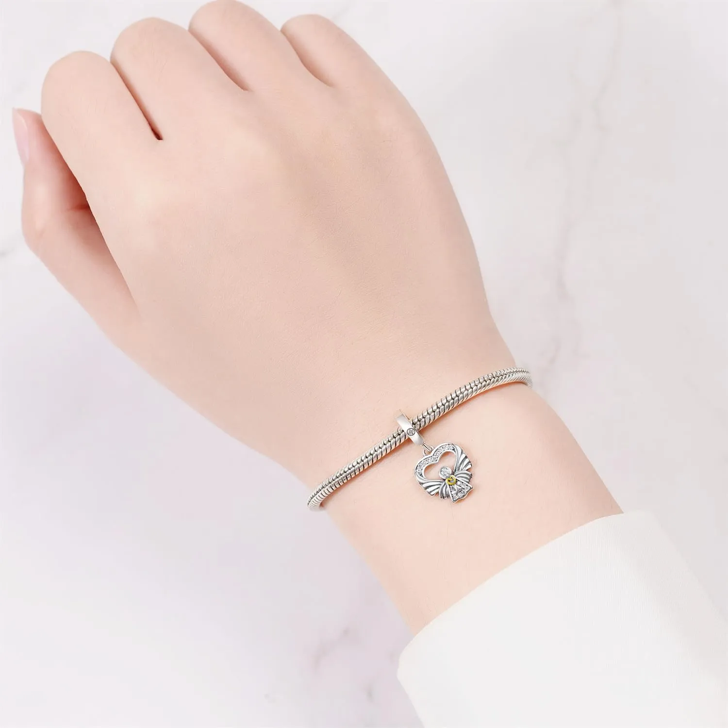 CYCUFF Ciondoli in argento sterling 925 per braccialetti e collane con charm, ideali come regalo per familiari, amici, donne, Argento sterling - immagine 5