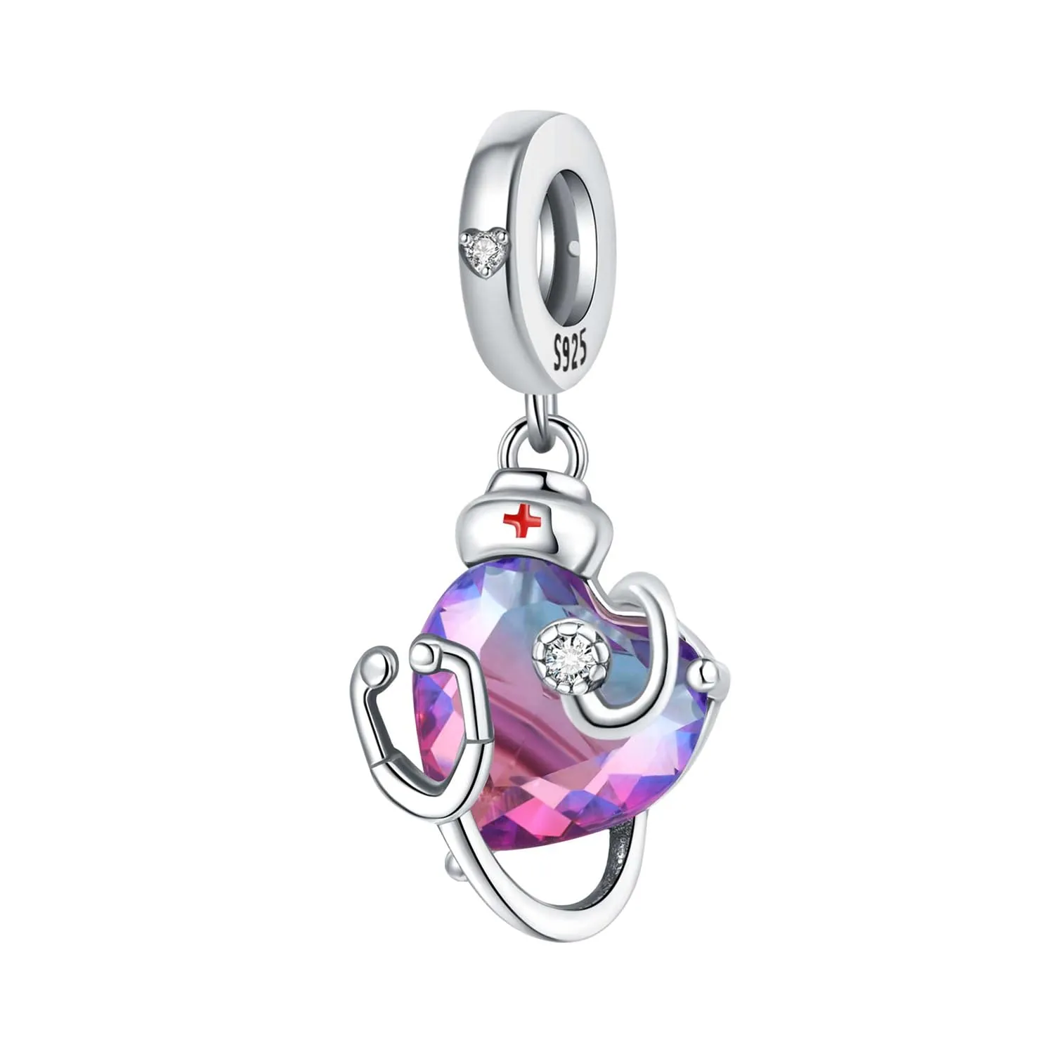 CYCUFF Ciondolo in argento Sterling 925, adatto per braccialetti, ciondoli, collane, gioielli, regalo per donne, familiari e amici, FASCINO, Argento sterling, In argento sterling. - immagine 1