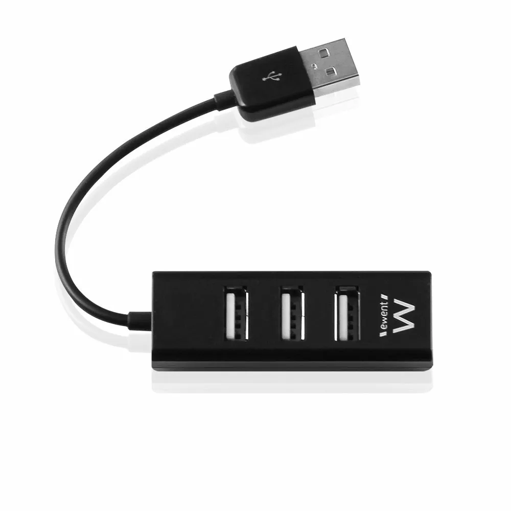 Ewent EW1123 hub di interfaccia USB 2.0 480 Mbit/s Nero - immagine 1