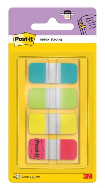 Dispenser per Post-it con 40 pennarelli riposizionabili - Forma rettangolare - Colori assortiti - immagine 1