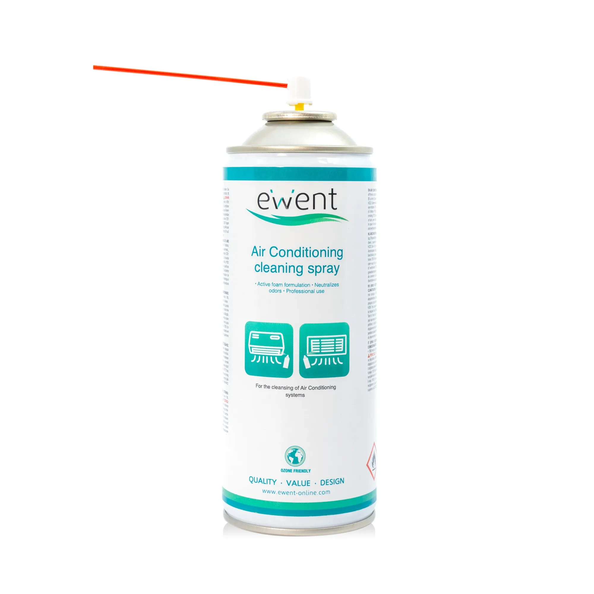 Ewent Spray Igienizzante detergente aria condizionata 400ml - immagine 1