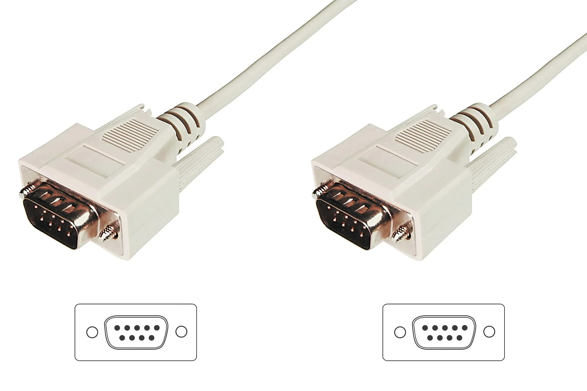 Cavo Prolunga Per Modem- Mouse Ecc. Pin-To-Pin (Modem Cable) 9 Poli Maschio/Maschio Mt.3 (Ak 174 3M) - immagine 1
