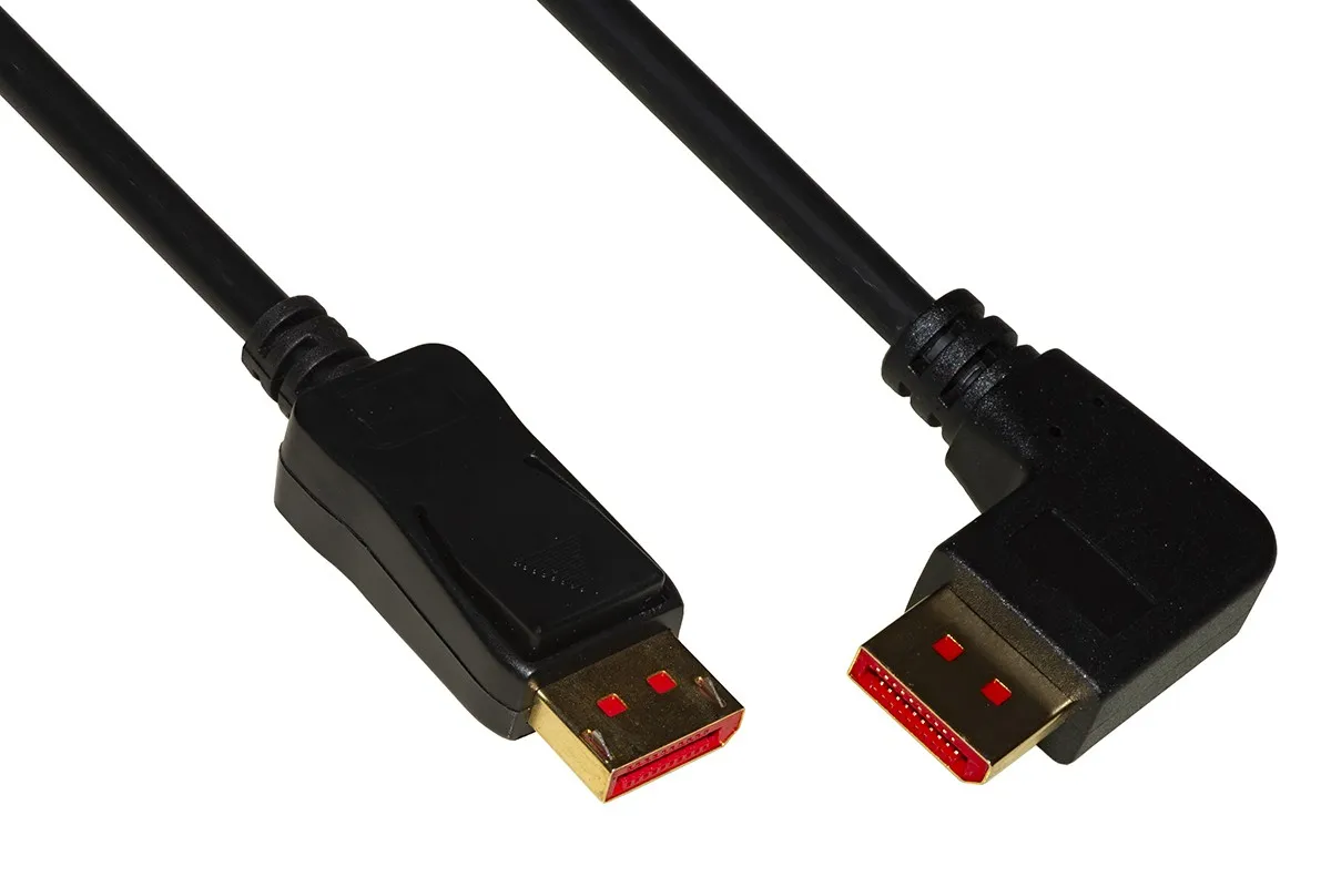 Cavo Di Connessione Displayport 1.4 8K Mt 18 Connettore Angolato A Destra - immagine 1