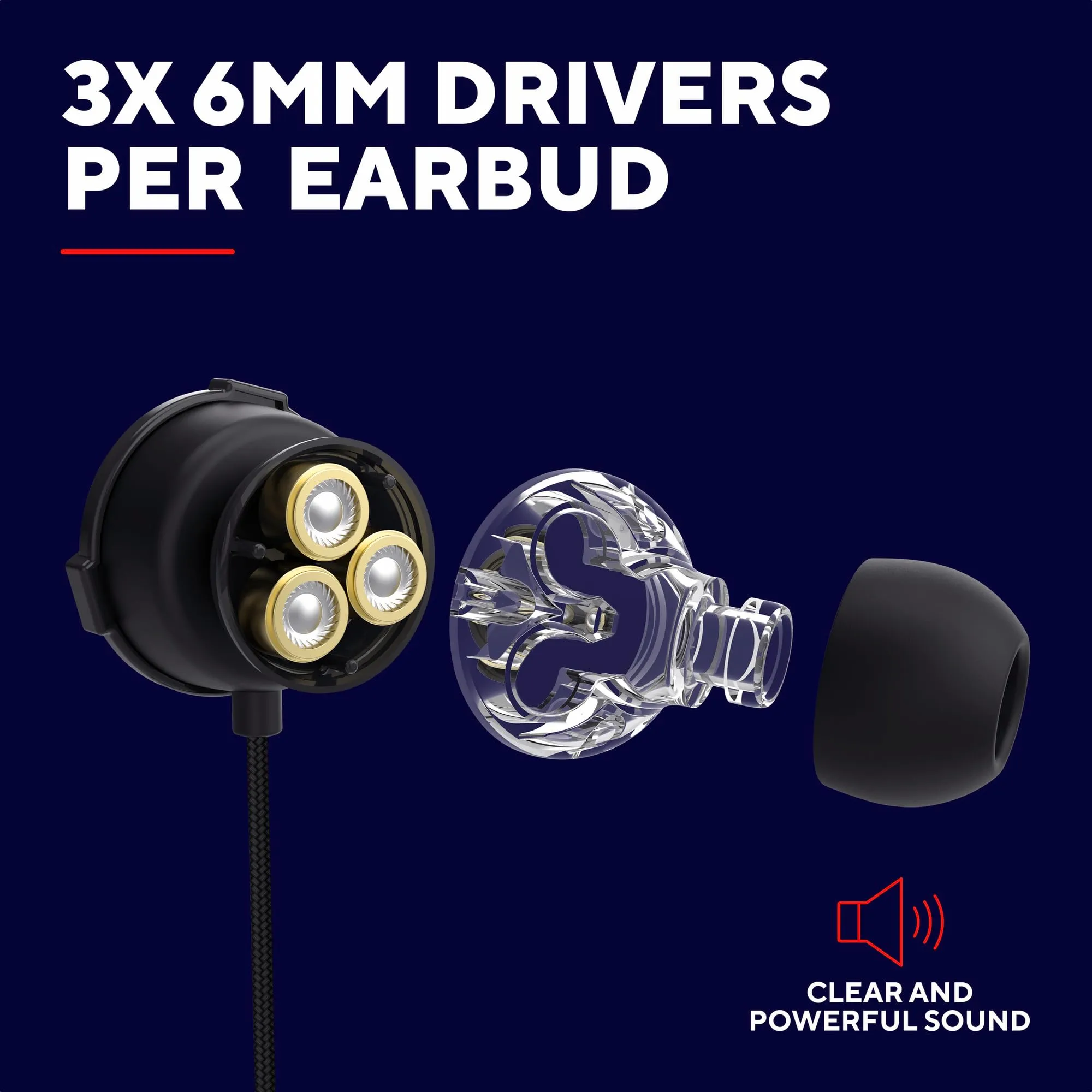 GXTrust Pine Auricolari Gaming con Filo 3.5 mm, Cuffie In Ear Gaming, Nero - immagine 3