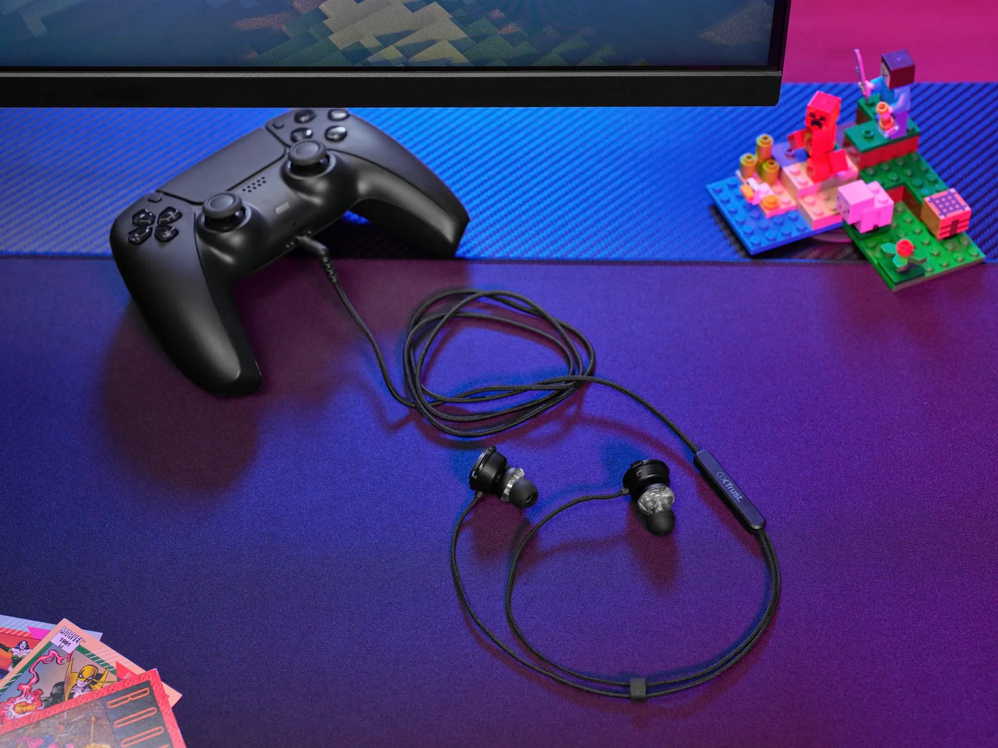 GXTrust Pine Auricolari Gaming con Filo 3.5 mm, Cuffie In Ear Gaming, Nero - immagine 8