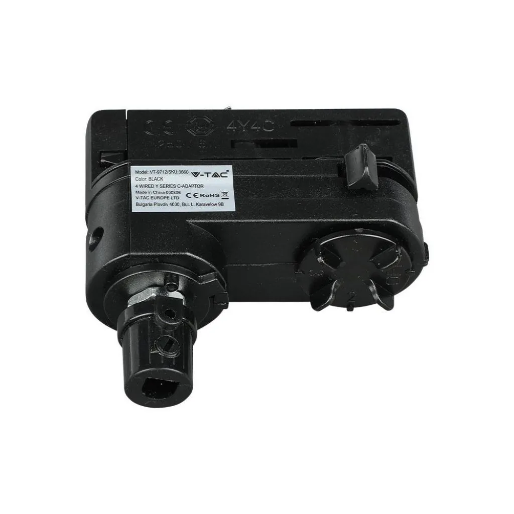 V-TAC Adattatore per Binario Trifase per Connessione 220V Colore Nero - immagine 1