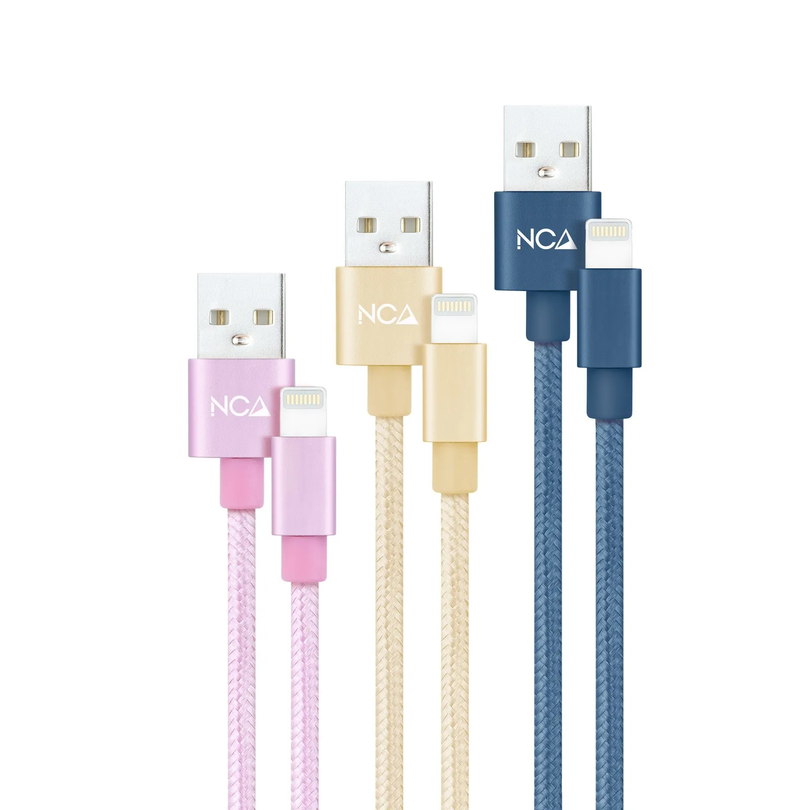 Nanocable 10.10.0401-CO2 cavo Lightning 1 m Blu Oro Rosa - immagine 1