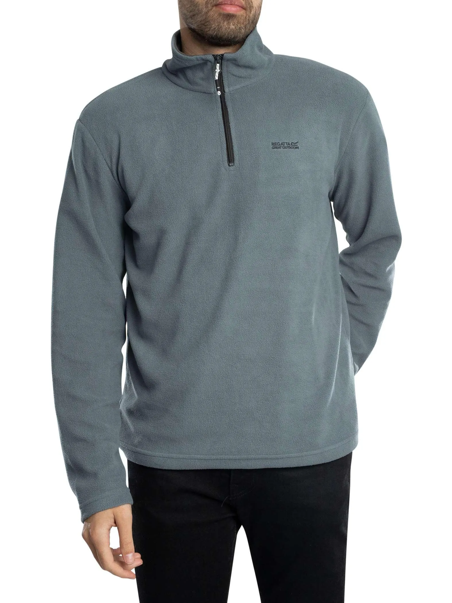 Regatta Uomo Felpa con Zip in Pile Thompson, Stormy Weather, 4XL - immagine 2