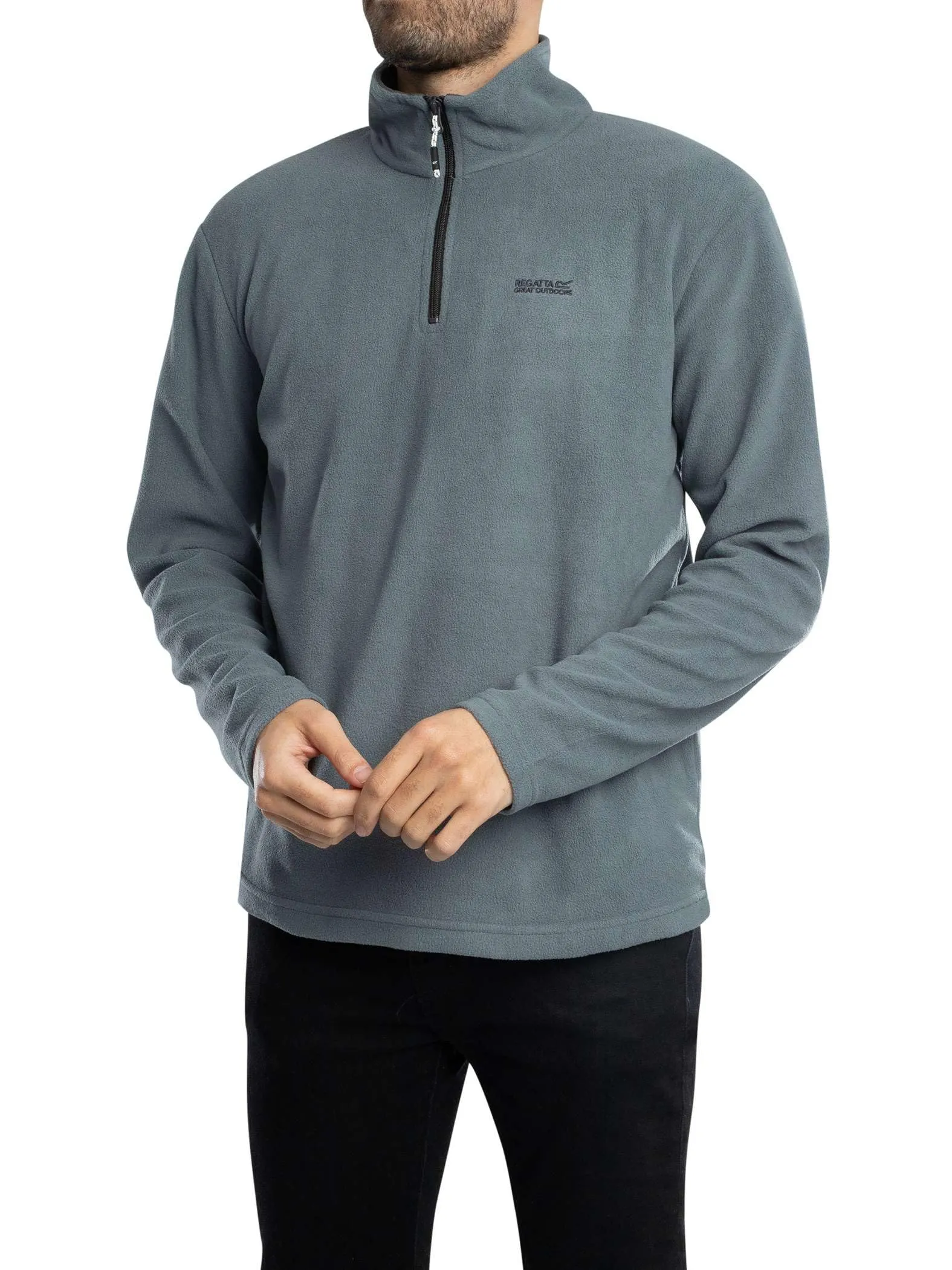 Regatta Uomo Felpa con Zip in Pile Thompson, Stormy Weather, 4XL - immagine 3