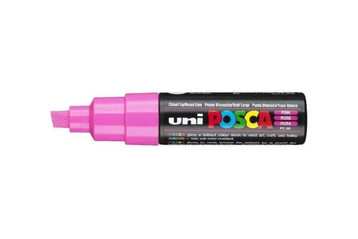 POSCA uni PC-8K evidenziatore 1 pz Punta smussata Rosa - immagine 1