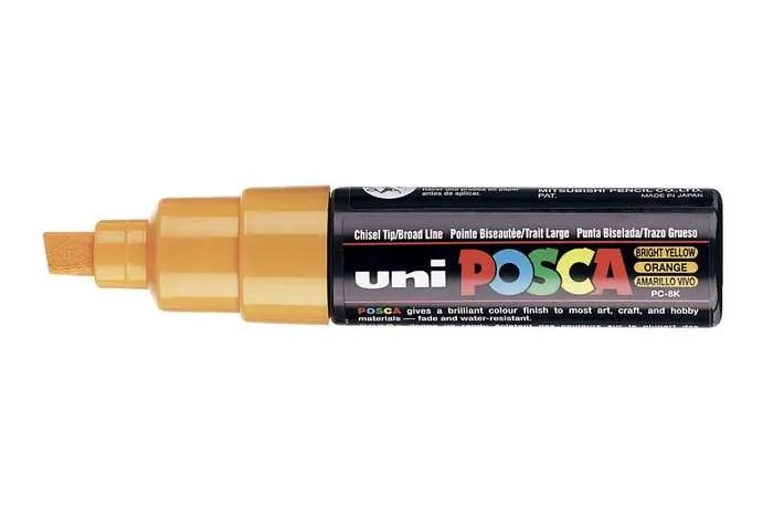 POSCA uni PC-8K evidenziatore 1 pz Punta smussata Giallo - immagine 1