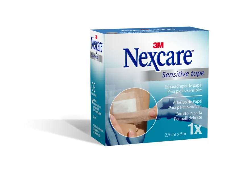 Nastro adesivo Nexcare Sensitive - 25 mm x 5 m - Color carne - immagine 1