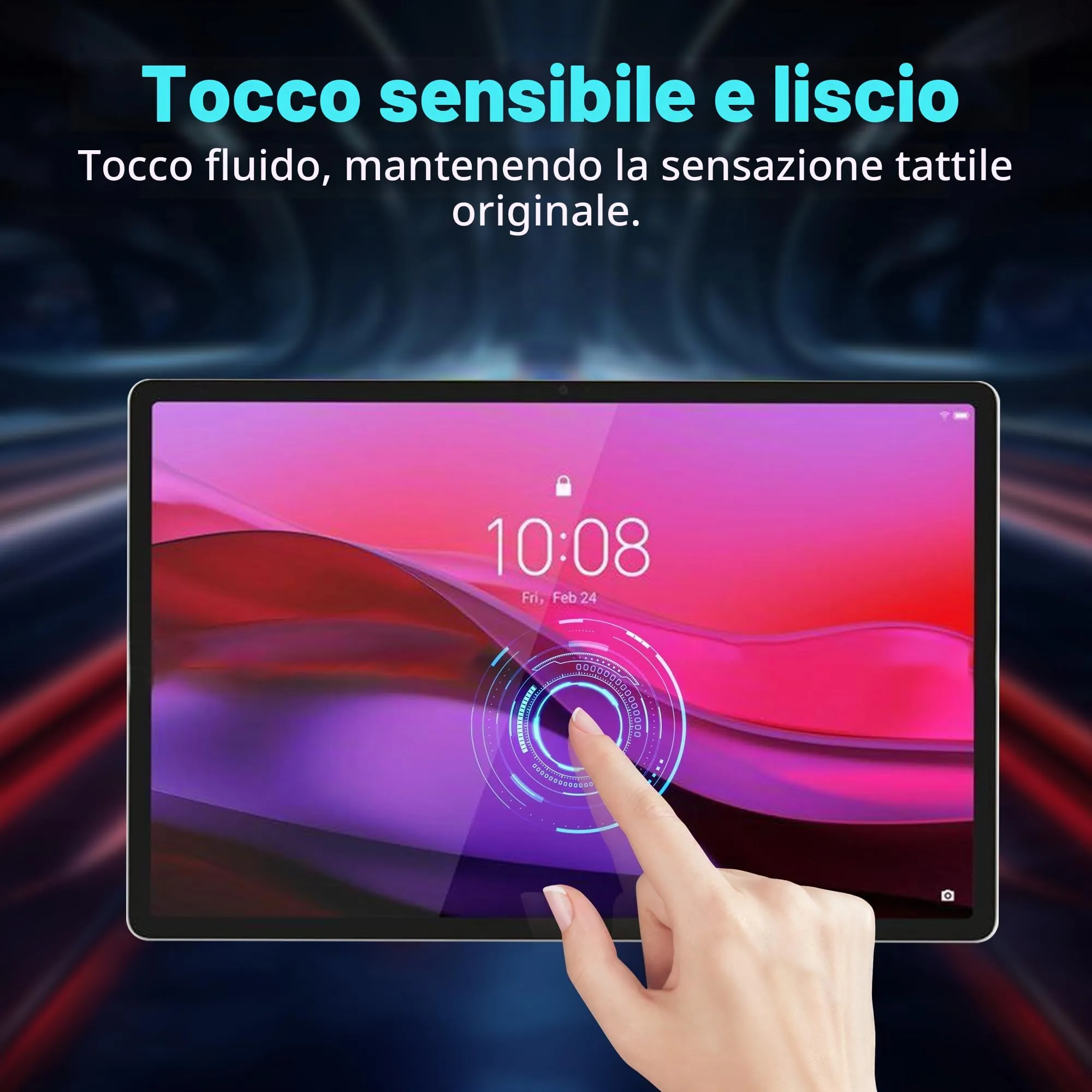 CAUHENYEE Pellicola Protettiva per Lenovo Tab 10.1" 2025 Vetro Temperato, AntiGraffio - immagine 5