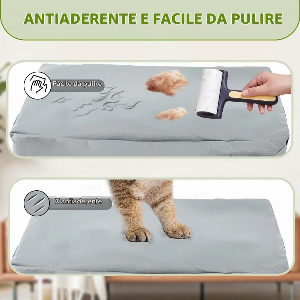 DUJUIKE Coprimaterasso di Ricambio Impermeabile per Cani, coprimaterasso per Animali Domestici, coprimaterasso per Cani Lavabile e sfoderabile, copricuccia con Cerniera (Grigio, M(92 x 59 x 10cm)) - immagine 4