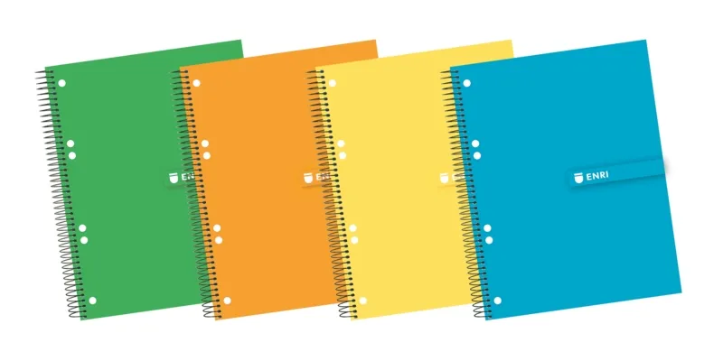 Enri A5+ European Book - Copertina extra rigida - Spirale resistente - 140 fogli di carta di alta qualità - Formato 5x5 - Colori assortiti - immagine 1
