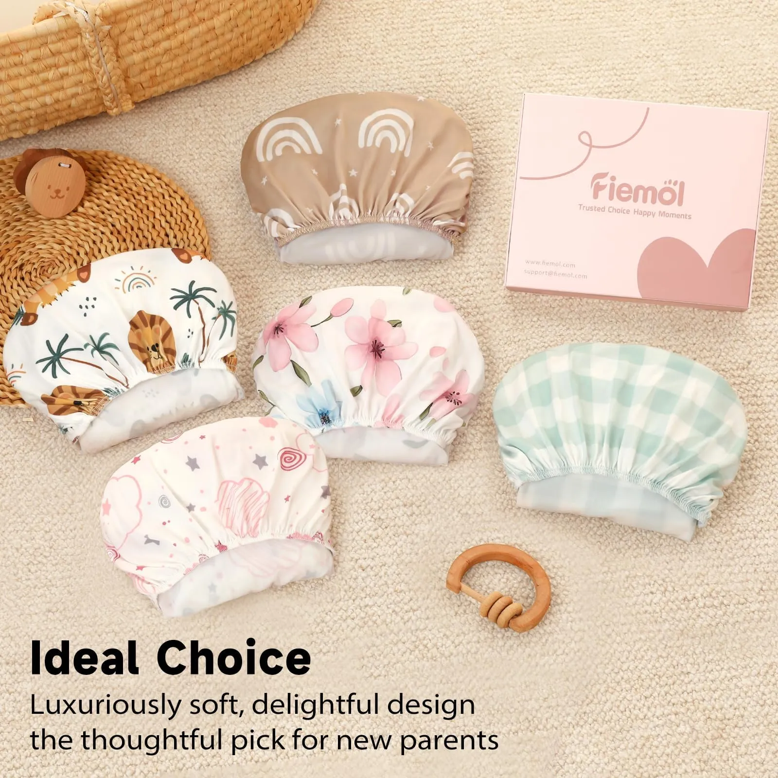 Fiemol Lenzuola Culla Next to Me 83x50cm, Confezione da 3 Coprimaterassi per Culla Neonato, Lenzuola con Angoli Elasticizzate in Microfibra Ultra Morbida e Setosa, Rosa e Farfalla - immagine 8