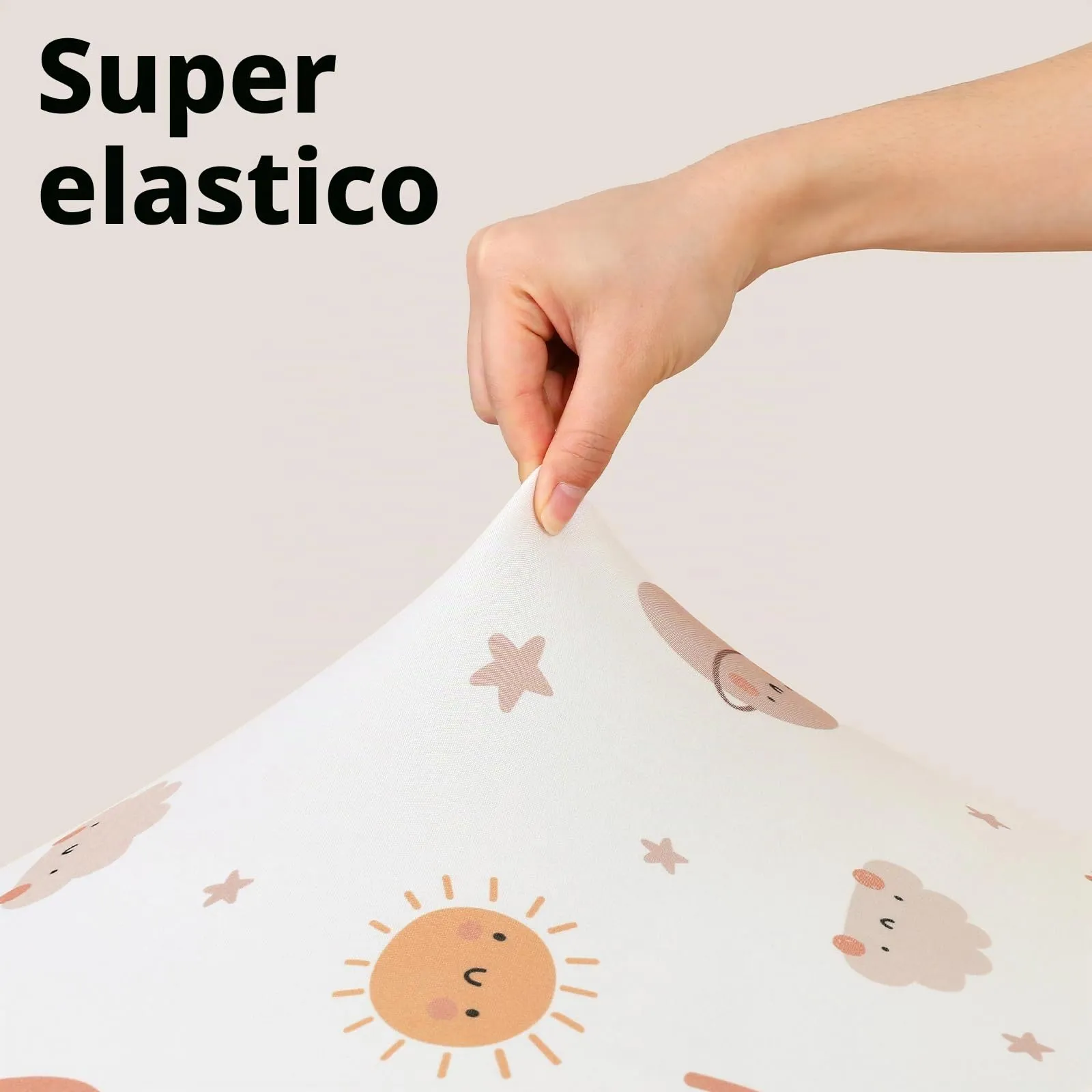 Fiemol Lenzuola Lettino 120x60 cm, Confezione da 3 Coprimaterassi per Lettino Neonato, Lenzuola con Angoli Elasticizzate in Microfibra Ultra Morbida e Setosa, Arancione e Arcobaleno - immagine 4
