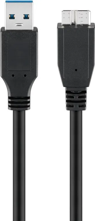 Cavo Usb 3.0 Connettori Usb A - Micro Usb B - Lunghezza Mt. 3 - immagine 1