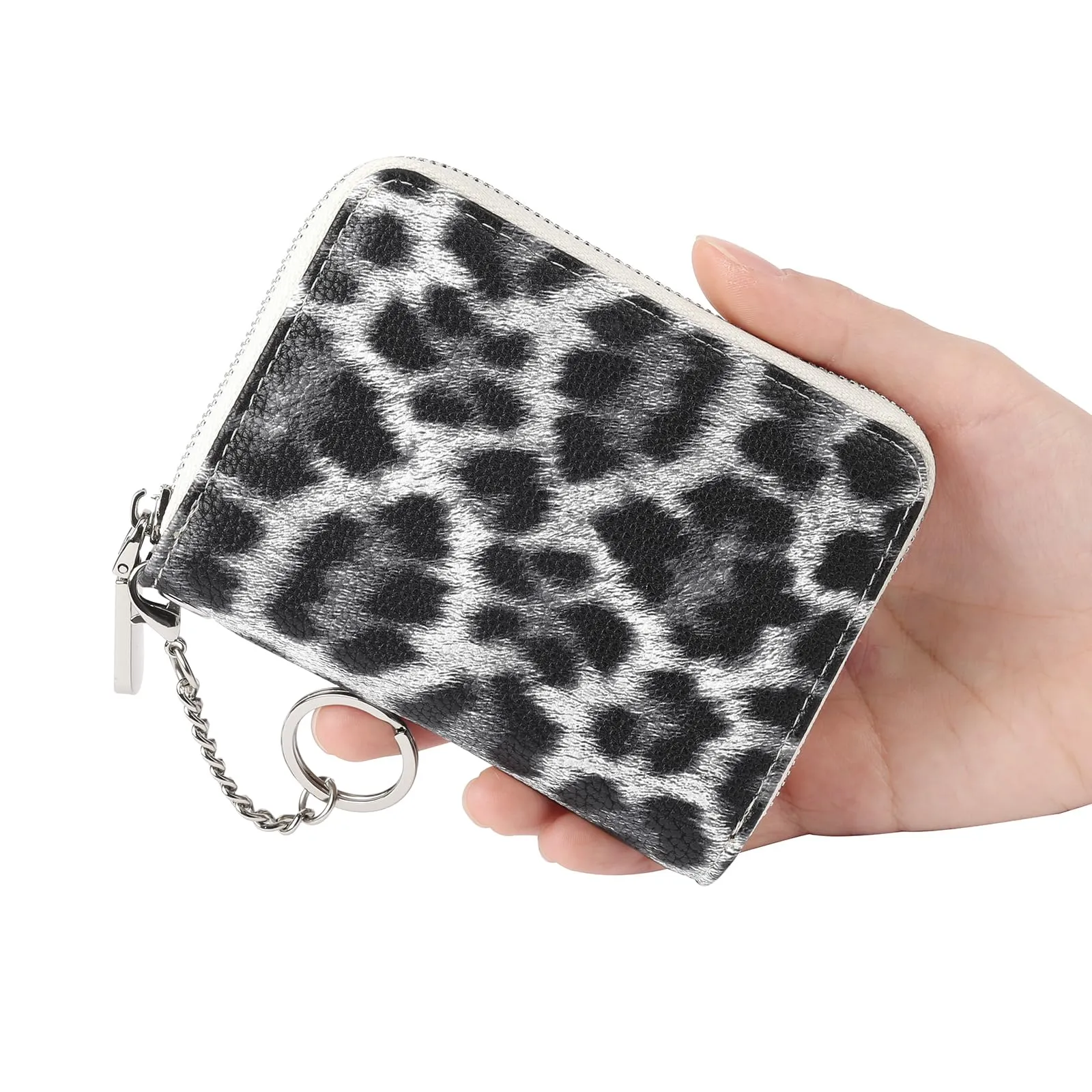 SENDEFN Portafoglio Donna Piccolo Portacarte con Protezione RFID, 16 Scomparti in Pelle con Zip e Portachiavi - immagine 4